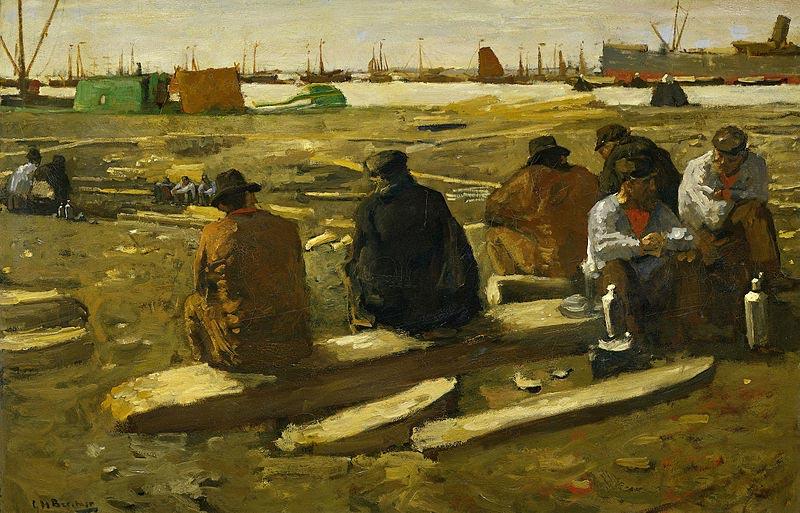 George Hendrik Breitner Lunch Break at the Building Site in the Van Diemenstraat in Amsterdam China oil painting art